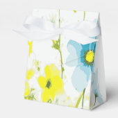 Rustiek Eenvoudig Blauw Geel Poppies Waterverf Bedankdoosjes (Voorkant Zijde)