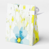 Rustiek Eenvoudig Blauw Geel Poppies Waterverf Bedankdoosjes (Achterkant)