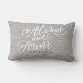 Rustiek Eenvoudig Modern Altijd en voor altijd Ges Kussen (Achterkant)