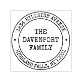 Rustiek Eenvoudig Modern Familienaam Retouradres Zelfinktende Stempel (Design)