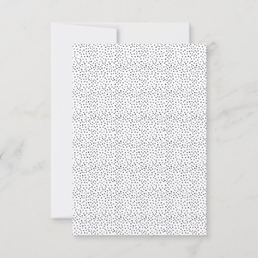 Rustiek Eenvoudig Zwart Polka Dot Border Monogram Bedankkaart (Achterkant)