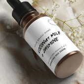 Rustiek Eenvoudig Zwart Wit 2OZ Druppelflesetiket Etiket