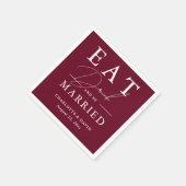 Rustiek Eet Drink en wees getrouwd Bourgondische b Servet (Hoek)