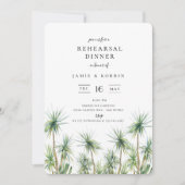 Rustiek eiland Palm Trees bruiloft repetitie diner Kaart (Voorkant)