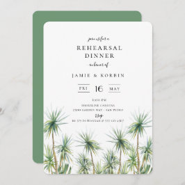 Rustiek eiland Palm Trees bruiloft repetitie diner Kaart
