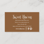 Rustiek Elegant Bakken Visitekaartje (Achterkant)