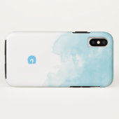 Rustiek Elegant Blauw & Wit Blauwgroen Case-Mate iPhone Case (Achterkant (horizontaal))