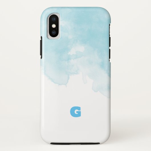 Rustiek Elegant Blauw & Wit Blauwgroen Case-Mate iPhone Case (Achterkant)