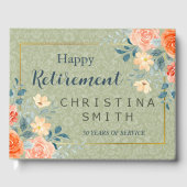 Rustiek Elegant Bloemen Waterverf Pensioen Party Gastenboek (Voorkant)