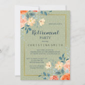 Rustiek Elegant Bloemen Waterverf Pensioen Party Kaart (Voorkant)