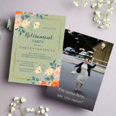 Rustiek Elegant Bloemen Waterverf Pensioen Party Kaart