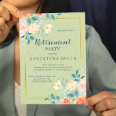 Rustiek Elegant Bloemen Waterverf Pensioen Party Kaart