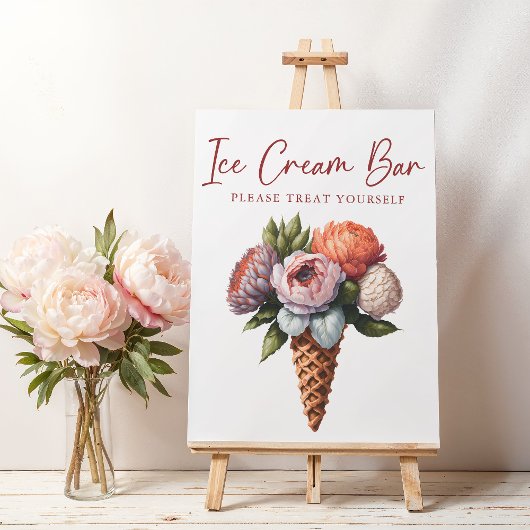 Rustiek Elegant Boho Ice Cream Bar Vrijgezellenfee Flyer