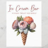 Rustiek Elegant Boho Ice Cream Bar Vrijgezellenfee Flyer (Voorkant)
