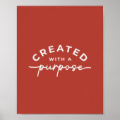 Rustiek Elegant Christelijk Quote Poster (Voorkant)