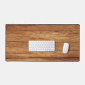 Rustiek & Elegant Cottage Hout Graan Bruin Tan Bureaumat (Keyboard & Muis)