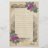 Rustiek Elegant Eenvoudig Voor Haar Briefpapier (Voorkant)