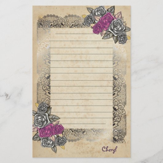 Rustiek Elegant Eenvoudig Voor Haar Briefpapier (Voorkant)