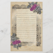 Rustiek Elegant Eenvoudig Voor Haar Briefpapier (Achterkant)