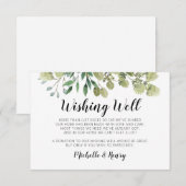 Rustiek Elegant Groen Wens Goed Kaart Notitiekaartje (Voorkant / Achterkant)