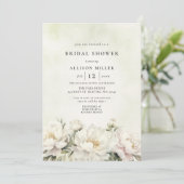 Rustiek Elegant groen Wit Bloemen Vrijgezellenfees Kaart (Staand voorkant)