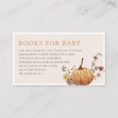 Rustiek Elegant Herfst Baby shower Boek Aanvraag Informatiekaartje (Voorkant)