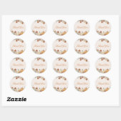 Rustiek Elegant Herfst Baby shower Favoriet Ronde Sticker (Vel)