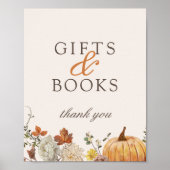 Rustiek Elegant Herfst Baby shower Gifts Sign Poster (Voorkant)