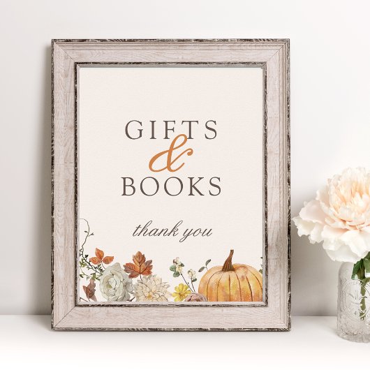 Rustiek Elegant Herfst Baby shower Gifts Sign Poster