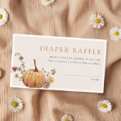 Rustiek Elegant Herfst Baby shower Luier Raffle Informatiekaartje