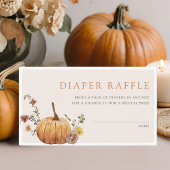 Rustiek Elegant Herfst Baby shower Luier Raffle Informatiekaartje