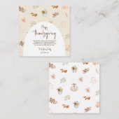 Rustiek Elegant Herfst Thanksgiving Wenskaart Informatiekaartje (Voorkant / Achterkant)
