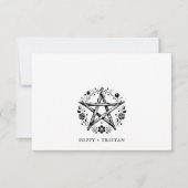 Rustiek Elegant Hout Bloemen Paren Naam Notitiekaartje (Voorkant)