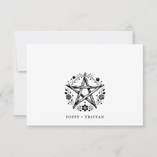 Rustiek Elegant Hout Bloemen Paren Naam Notitiekaartje (Voorkant)