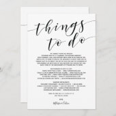 Rustiek Elegant Huwelijk Welkom en Reisschema Kaar Programmakaart (Voorkant / Achterkant)