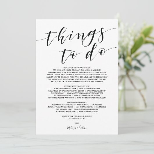 Rustiek Elegant Huwelijk Welkom en Reisschema Kaar Programmakaart (Staand voorkant)