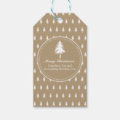 Rustiek Elegant Kraft Papier Zakelijk Kerstmis Cadeaulabel (Voorkant)