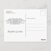 Rustiek Elegant Krijtbord Foto bruiloft Dank u Briefkaart (Achterkant)