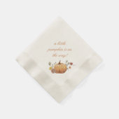 Rustiek Elegant Little Pumpkin Herfst Baby shower Servet (Hoek)