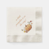 Rustiek Elegant Little Pumpkin Herfst Baby shower Servet (Voorkant)