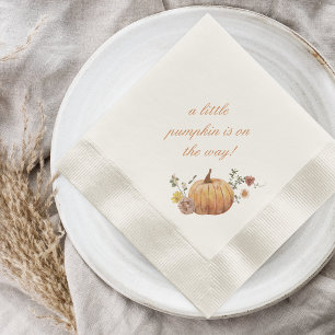 Rustiek Elegant Little Pumpkin Herfst Baby shower Servet