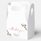 Rustiek Elegant Meisje Berry Eerste Verjaardag Par Bedankdoosjes (Geopend)