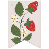Rustiek Elegant Meisje Berry Eerste Verjaardag Par Vlaggetjes (Eerste vlag)