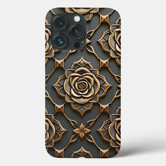 Rustiek Elegant Metallic Roos Case-Mate iPhone Case (Achterkant)