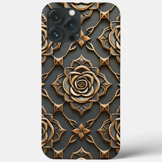 Rustiek Elegant Metallic Roos Case-Mate iPhone Case (Achterkant)