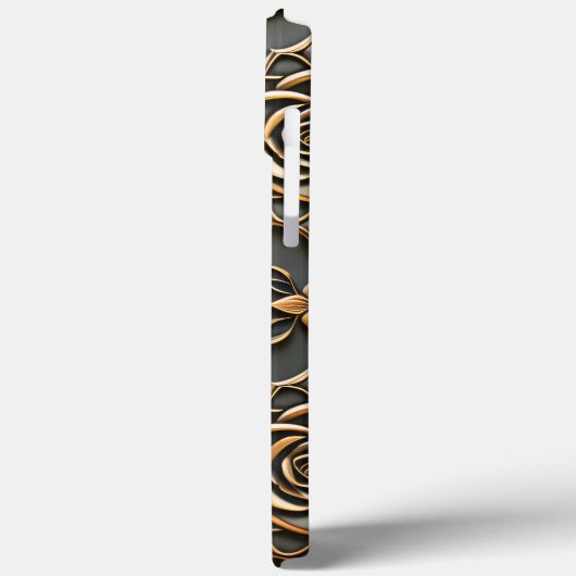 Rustiek Elegant Metallic Roos Case-Mate iPhone Case (Achterkant / Links)