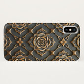 Rustiek Elegant Metallic Roos Case-Mate iPhone Case (Achterkant (horizontaal))