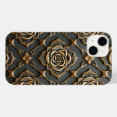 Rustiek Elegant Metallic Roos Case-Mate iPhone Case (Achterkant (horizontaal))