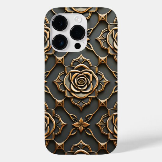 Rustiek Elegant Metallic Roos Case-Mate iPhone Case (Achterkant)