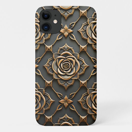 Rustiek Elegant Metallic Roos Case-Mate iPhone Case (Achterkant)